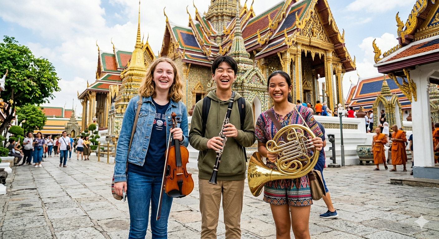 TIYO students at Wat Phra Kaew, Bangkok
