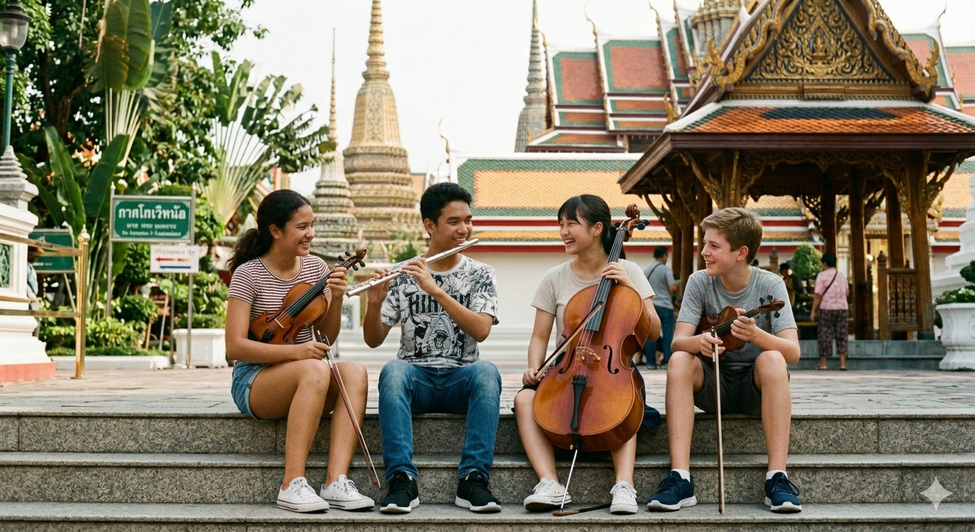 TIYO students at Grand Palace, Bangkok